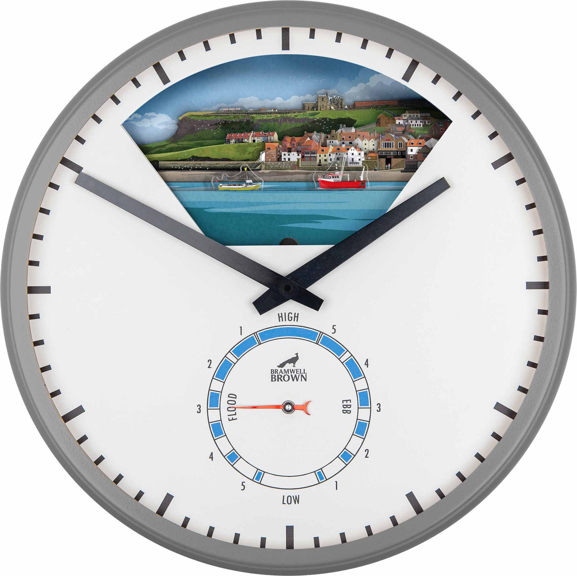 Whitby, North Yorkshire - Limited Edition Tide Clock - Bramwell Brown Art Clocks