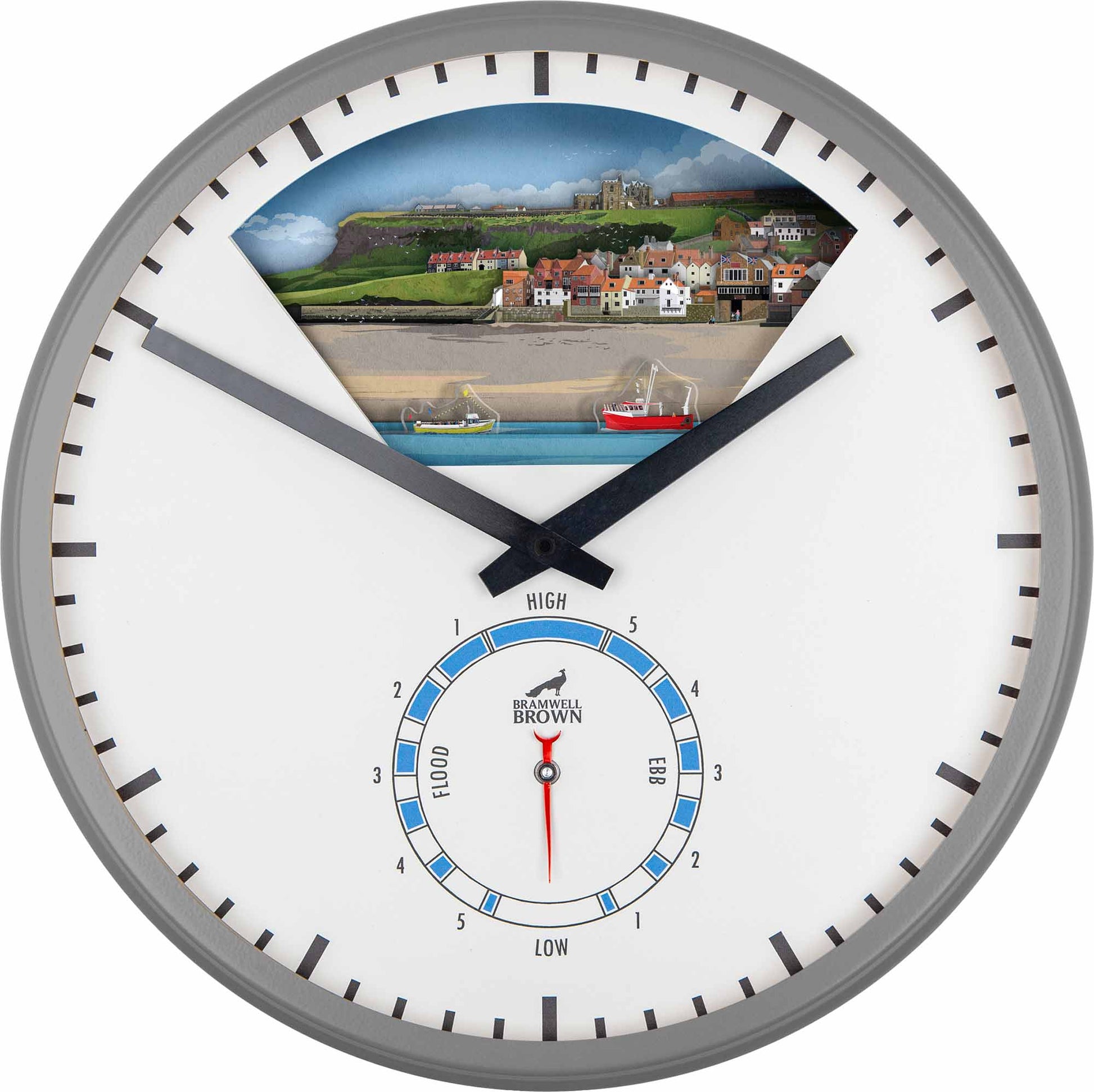 Whitby, North Yorkshire - Limited Edition Tide Clock - Bramwell Brown Art Clocks