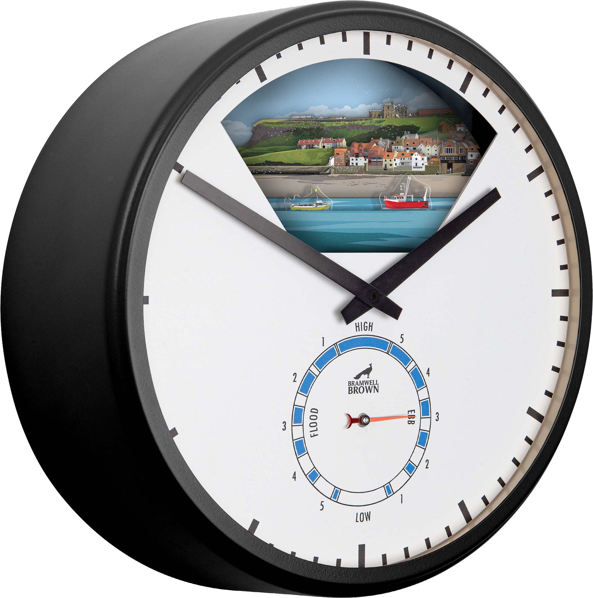 Whitby, North Yorkshire - Limited Edition Tide Clock - Bramwell Brown Art Clocks
