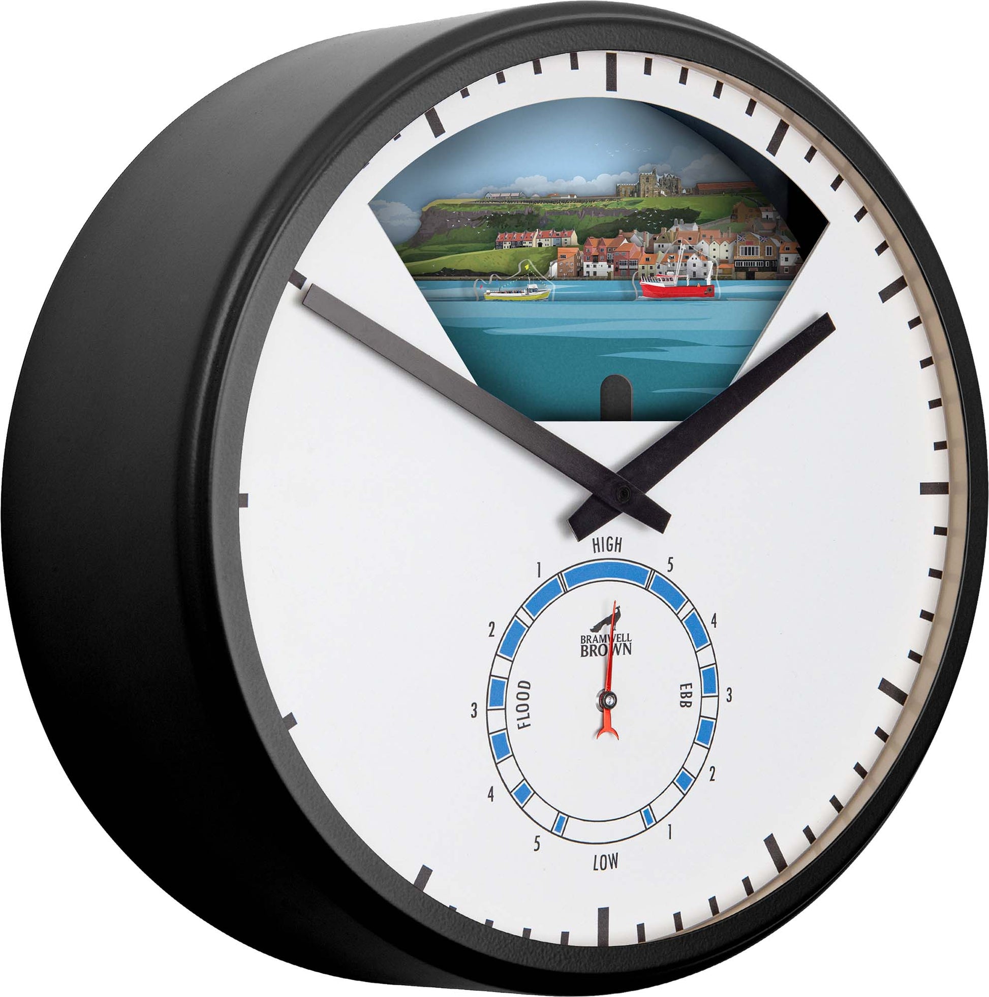 Whitby, North Yorkshire - Limited Edition Tide Clock - Bramwell Brown Art Clocks