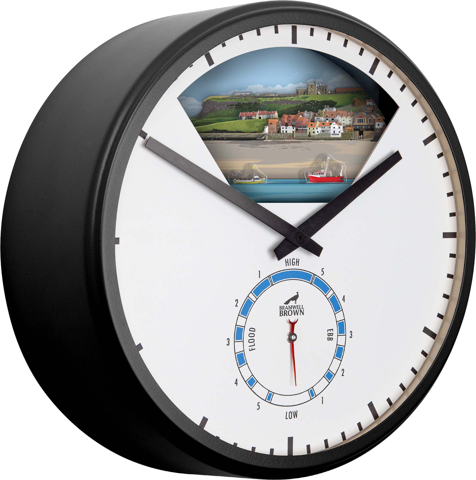 Whitby, North Yorkshire - Limited Edition Tide Clock - Bramwell Brown Art Clocks