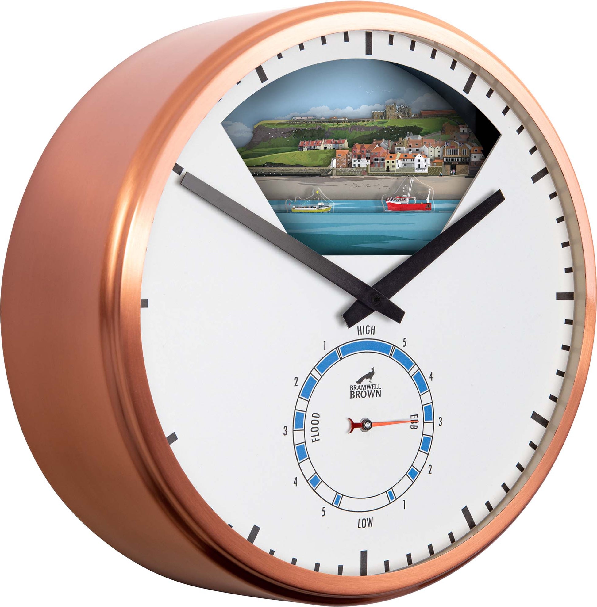 Whitby, North Yorkshire - Limited Edition Tide Clock - Bramwell Brown Art Clocks