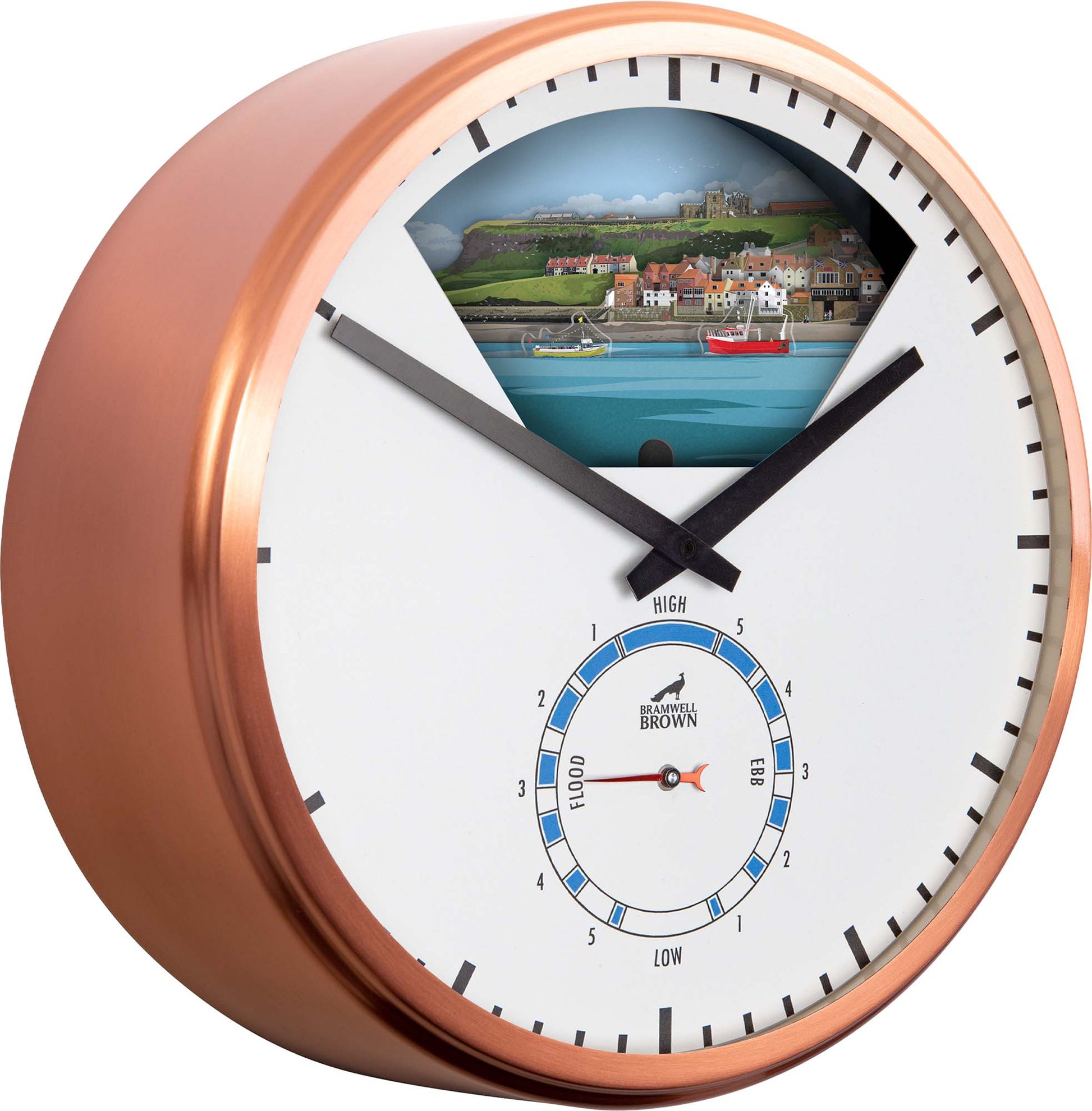 Whitby, North Yorkshire - Limited Edition Tide Clock - Bramwell Brown Art Clocks