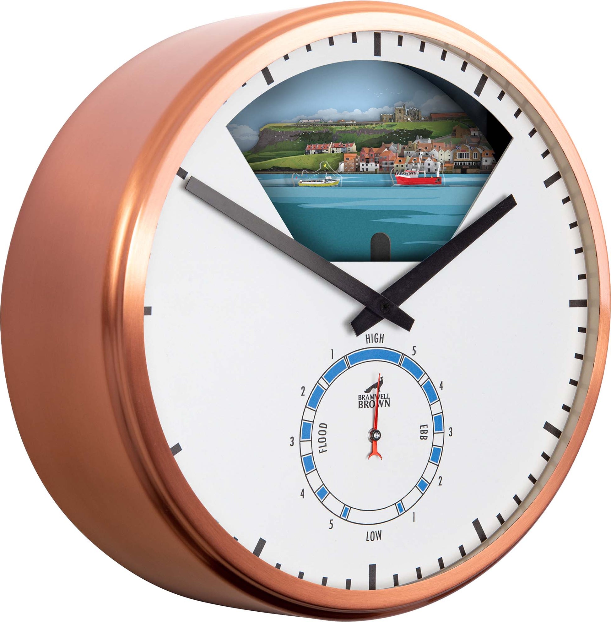 Whitby, North Yorkshire - Limited Edition Tide Clock - Bramwell Brown Art Clocks