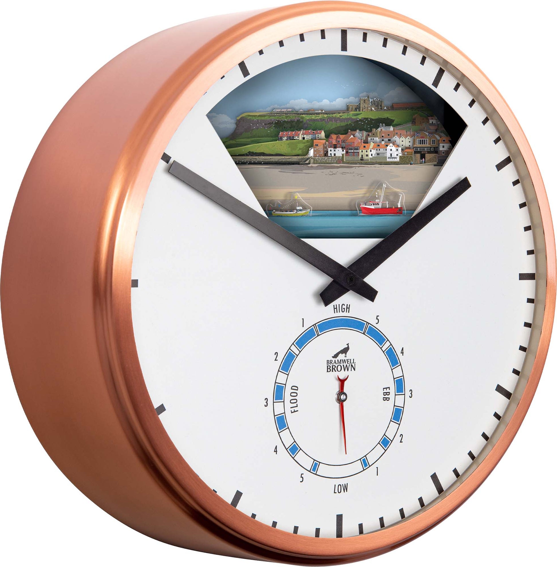 Whitby, North Yorkshire - Limited Edition Tide Clock - Bramwell Brown Art Clocks