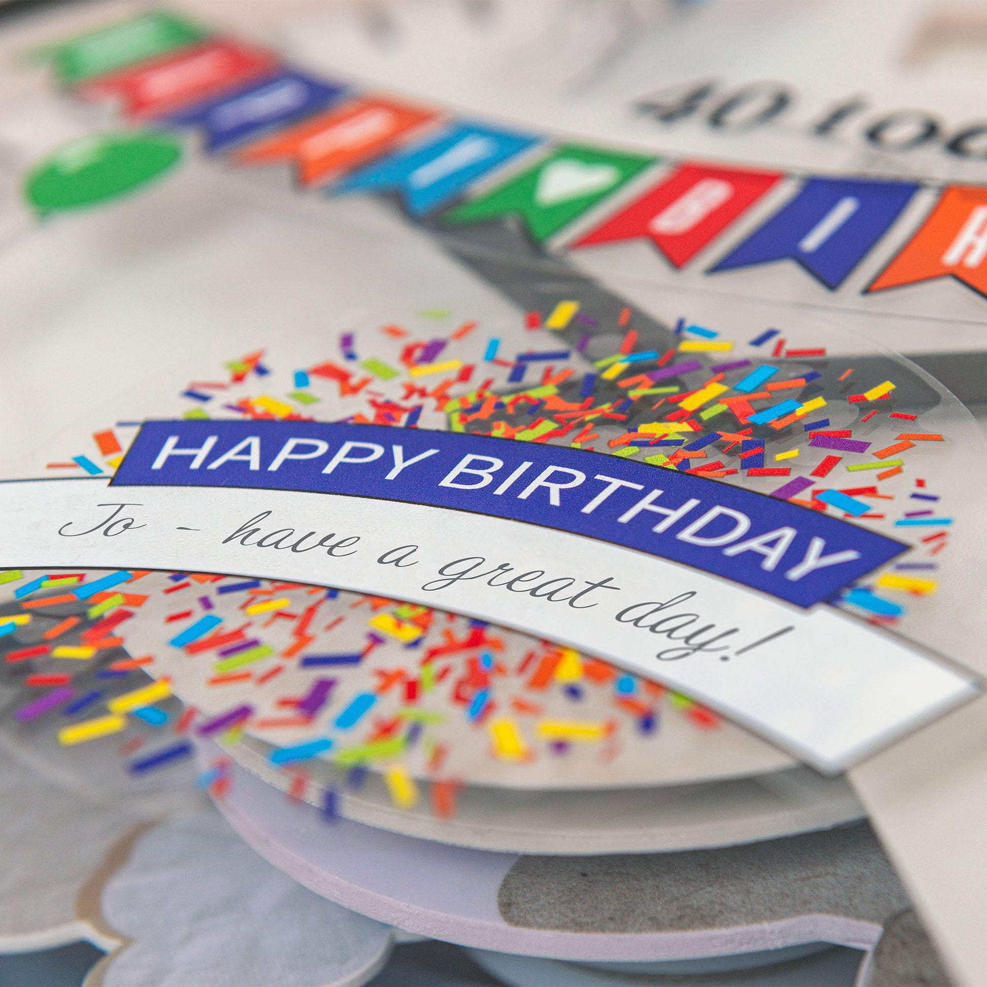 Happy Birthday Clock Stickers - Bramwell Brown Art Clocks