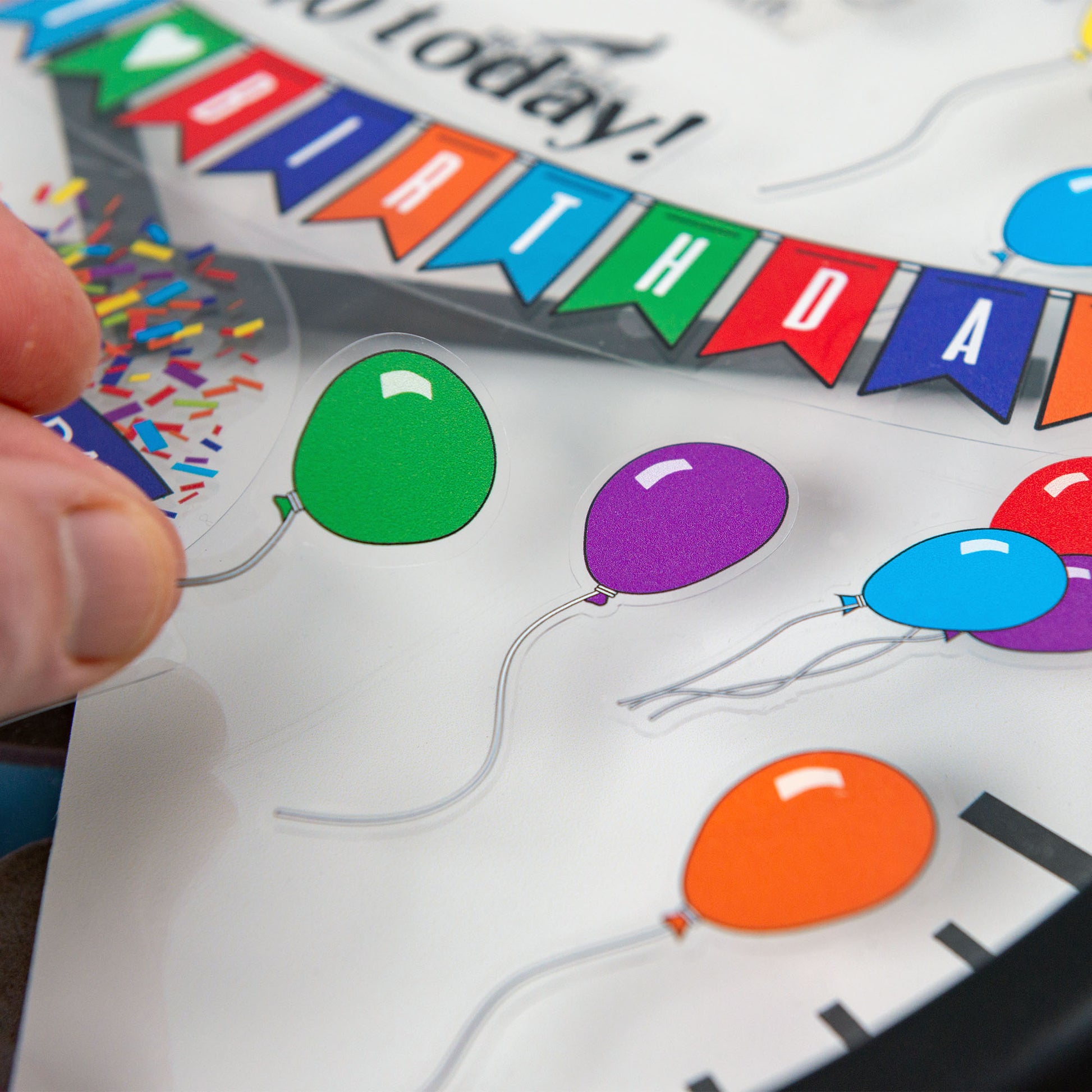 Happy Birthday Clock Stickers - Bramwell Brown Art Clocks