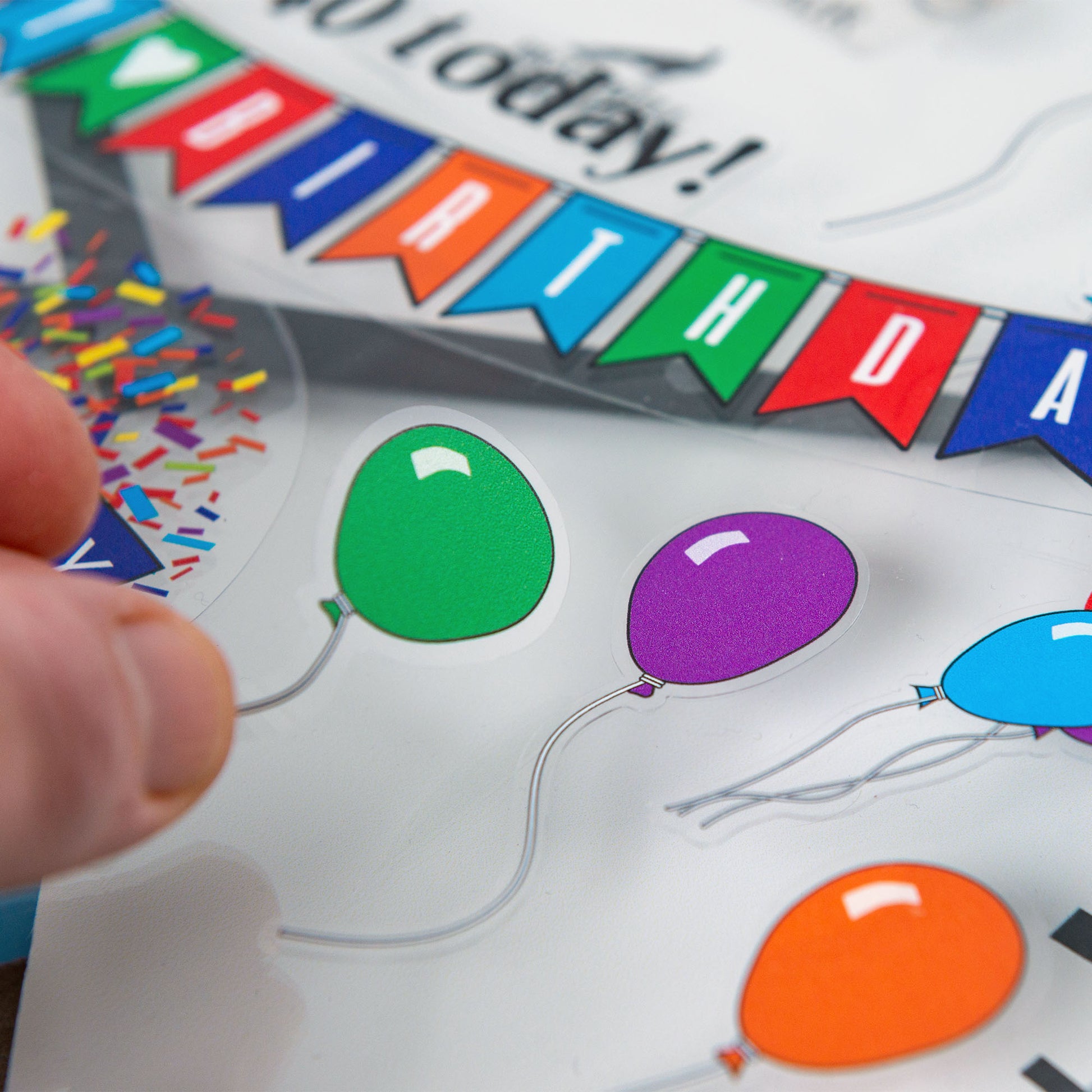 Happy Birthday Clock Stickers - Bramwell Brown Art Clocks