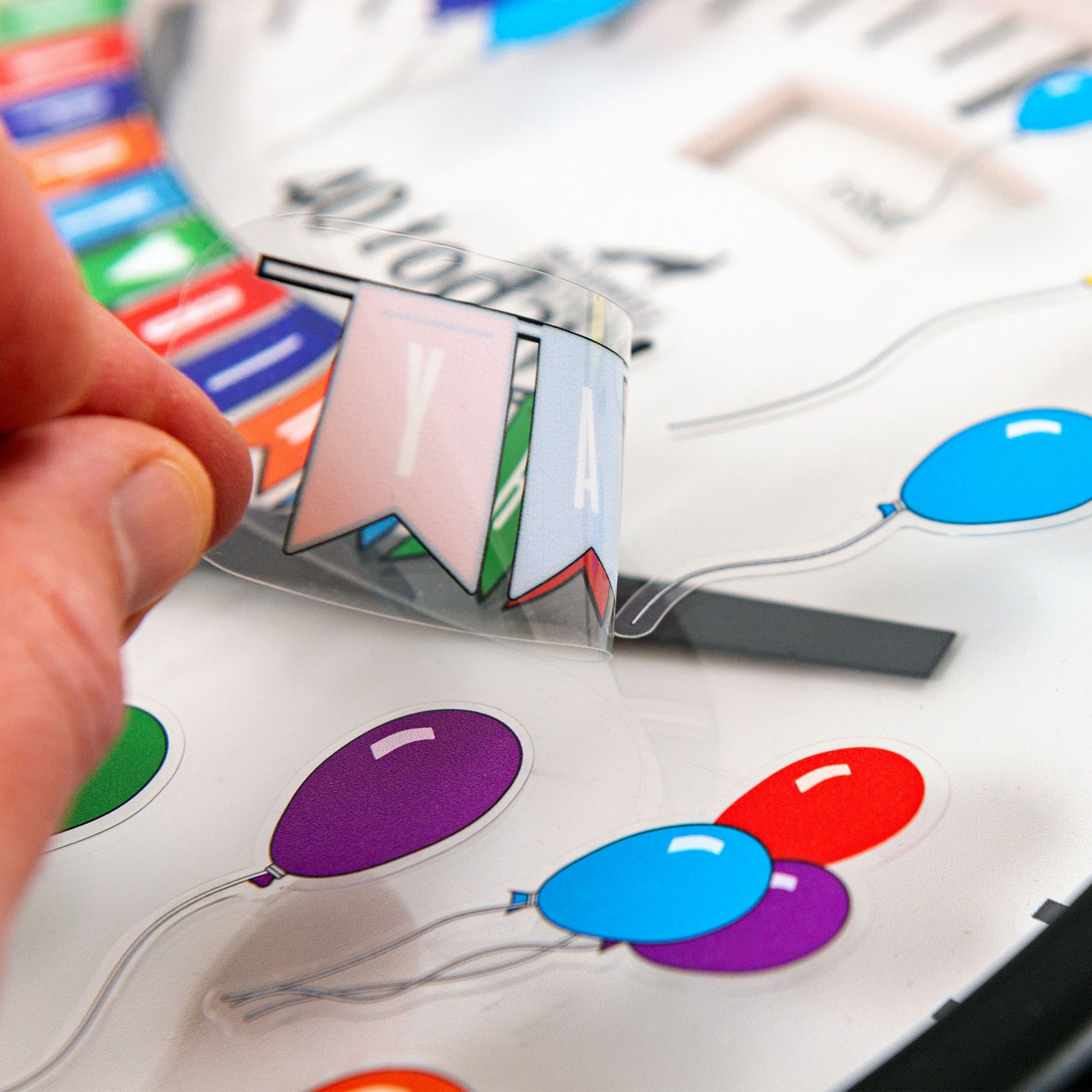 Happy Birthday Clock Stickers - Bramwell Brown Art Clocks