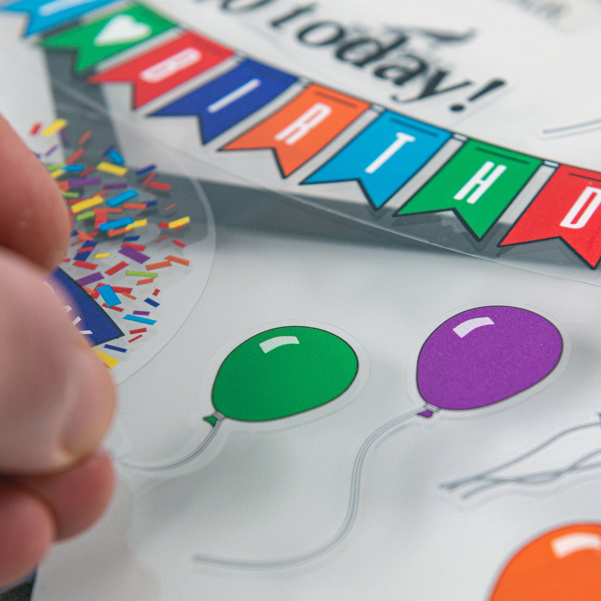 Happy Birthday Clock Stickers - Bramwell Brown Art Clocks