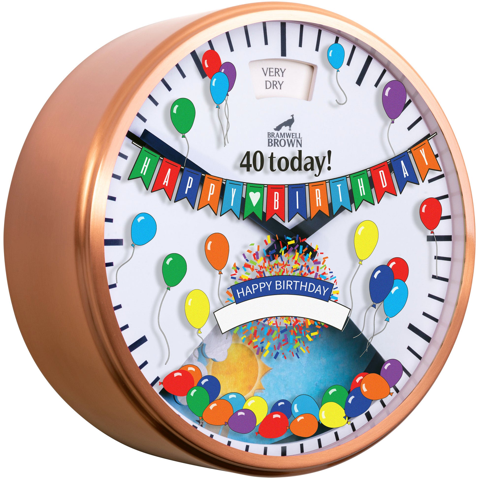 Happy Birthday Clock Stickers - Bramwell Brown Art Clocks