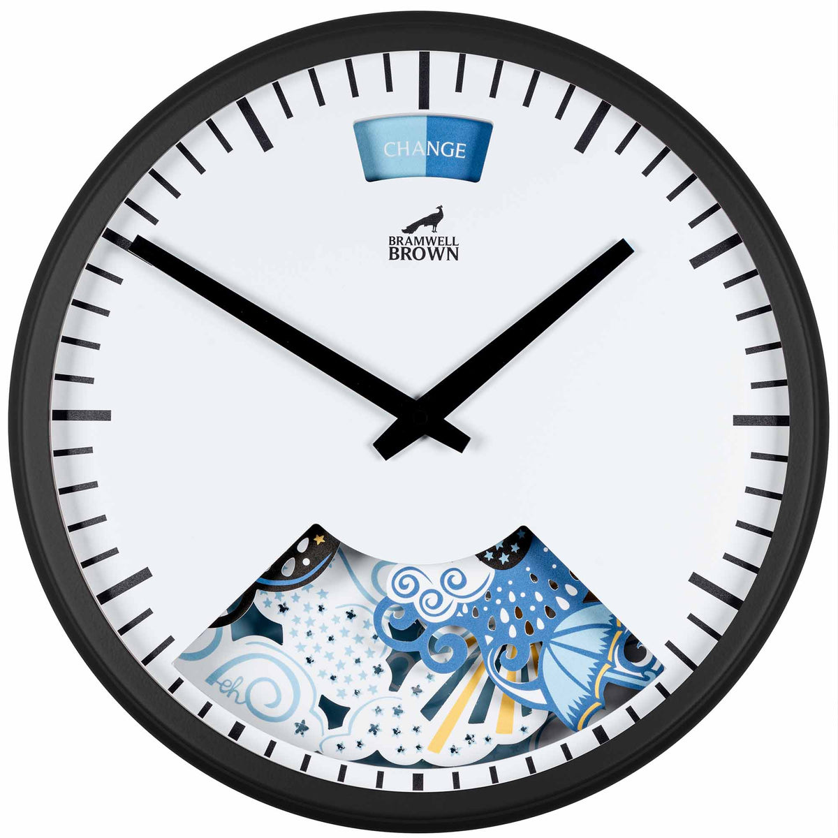 Papercut Clouds Weather Clock by Emily Hogarth – Bramwell Brown Art Clocks