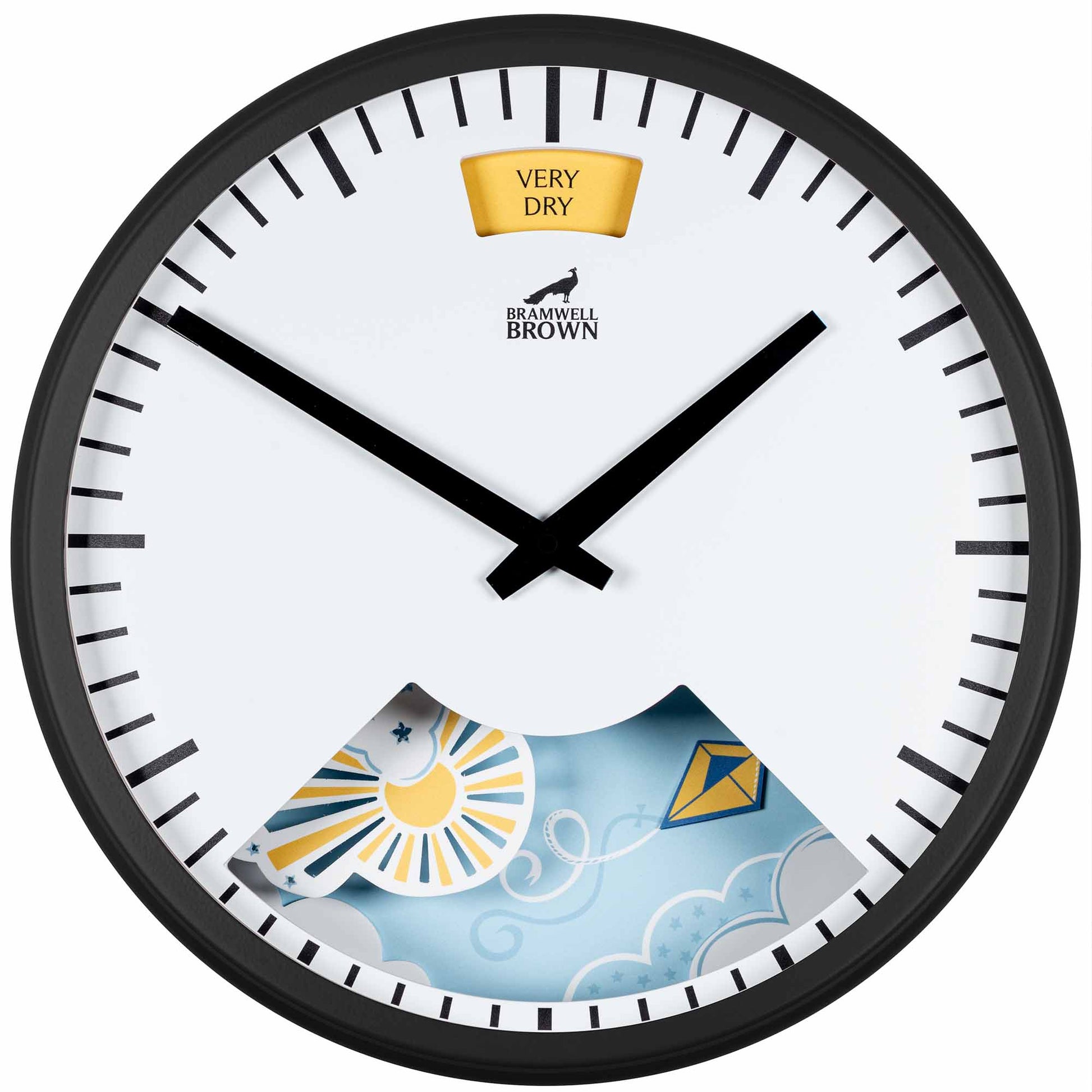 Papercut Clouds Weather Clock by Emily Hogarth - Bramwell Brown Art Clocks