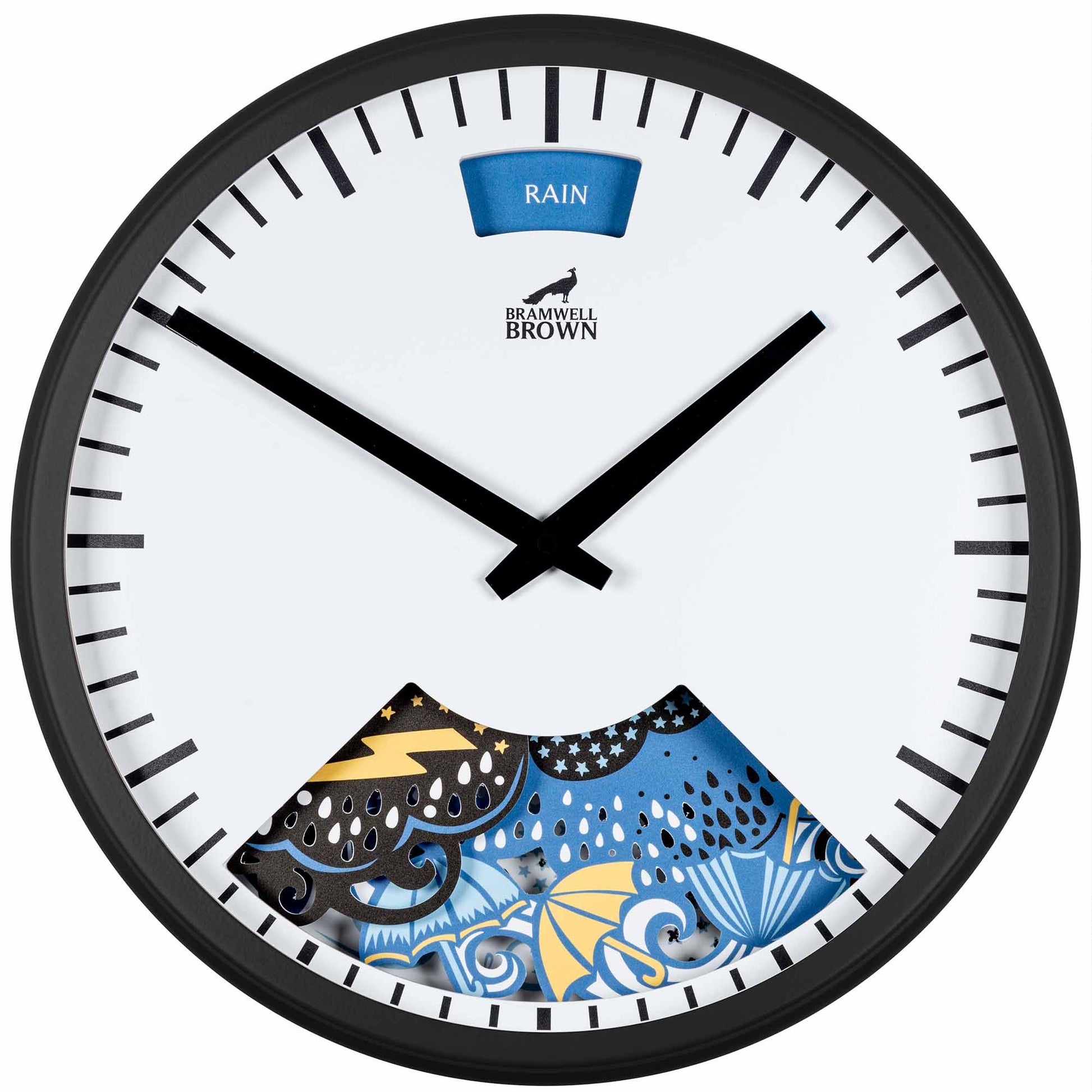 Papercut Clouds Weather Clock by Emily Hogarth - Bramwell Brown Art Clocks