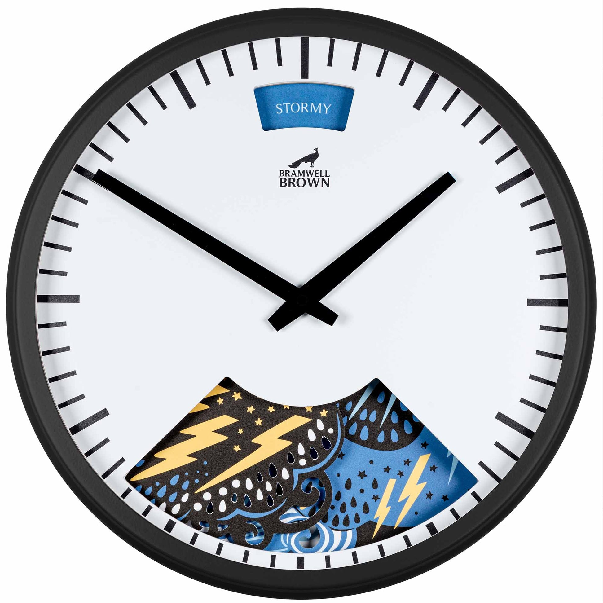 Papercut Clouds Weather Clock by Emily Hogarth - Bramwell Brown Art Clocks