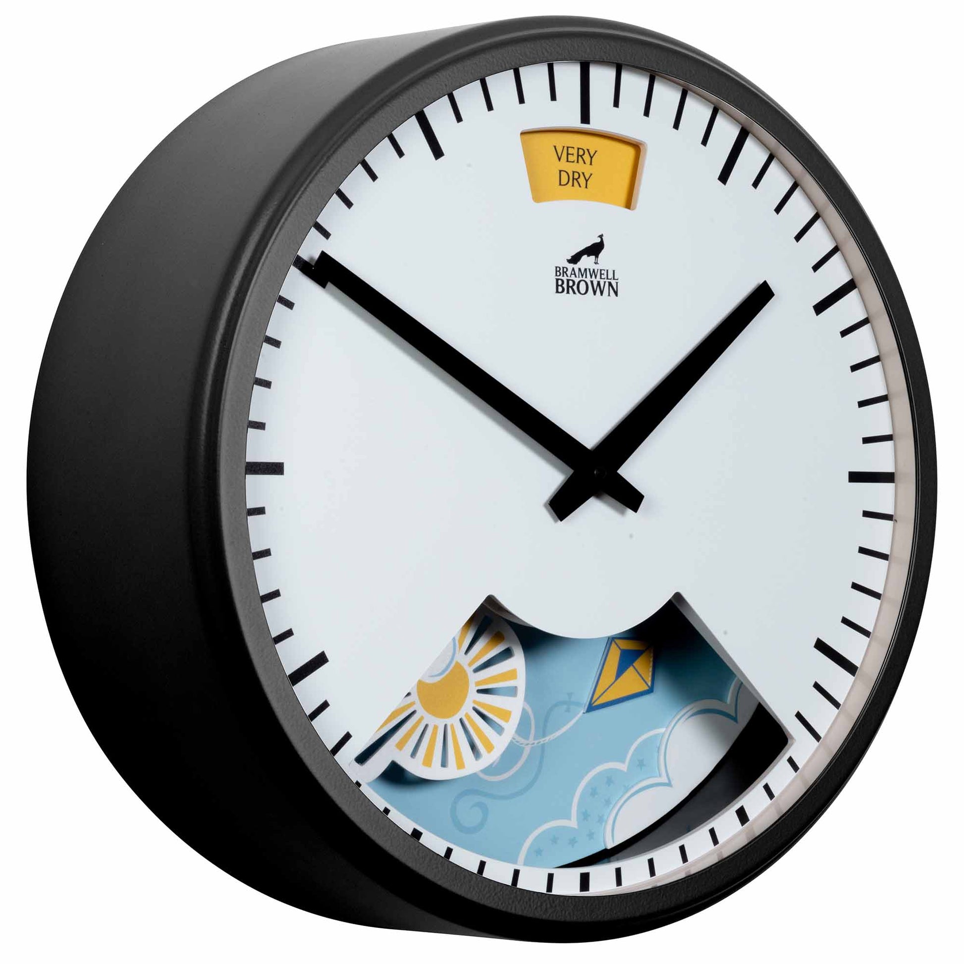 Papercut Clouds Weather Clock by Emily Hogarth - Bramwell Brown Art Clocks