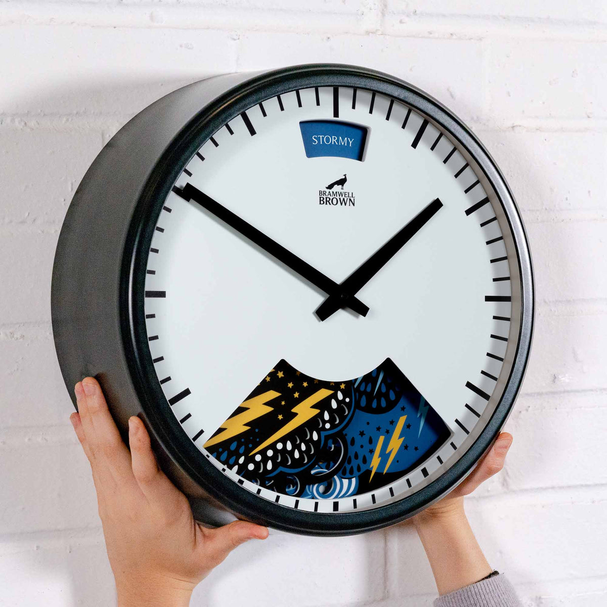 Papercut Clouds Weather Clock by Emily Hogarth – Bramwell Brown Art Clocks