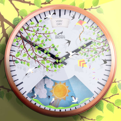 Summer Seasonal Clock Face - Bramwell Brown Art Clocks