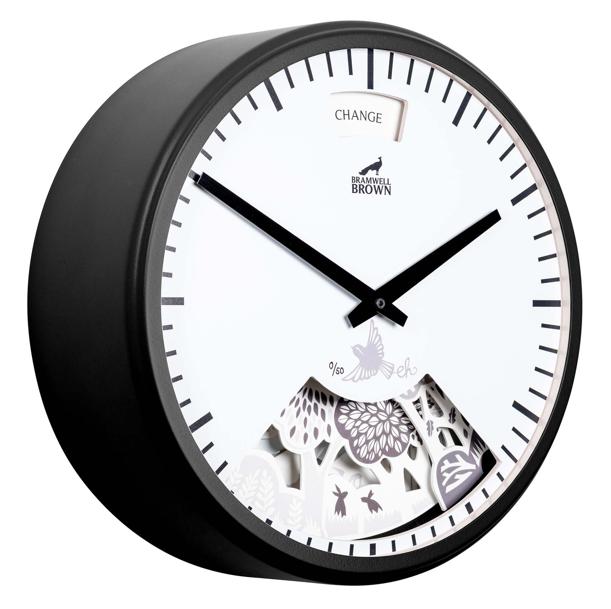 Papercut Forest Weather Clock by Emily Hogarth - Bramwell Brown Art Clocks