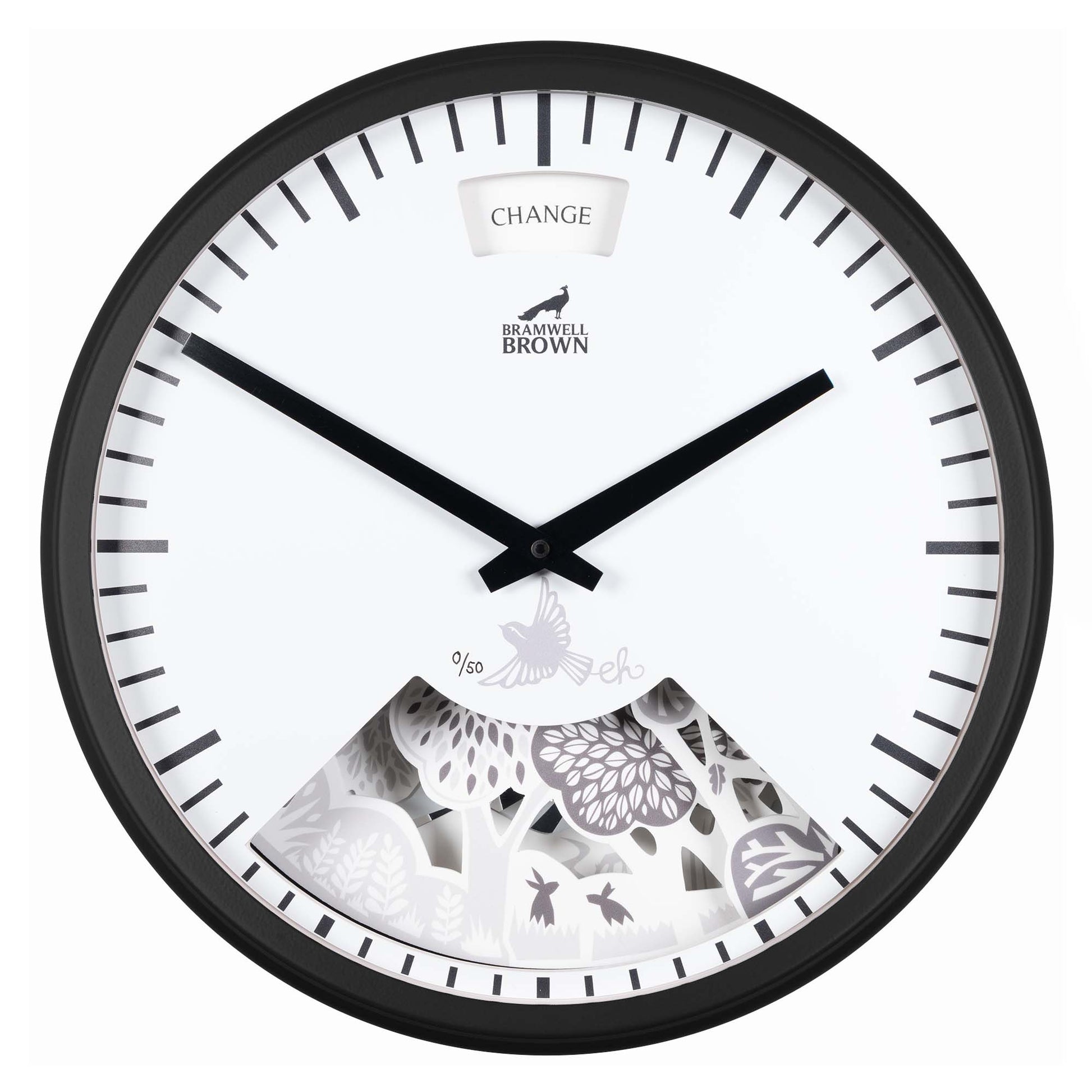 Papercut Forest Weather Clock by Emily Hogarth - Bramwell Brown Art Clocks