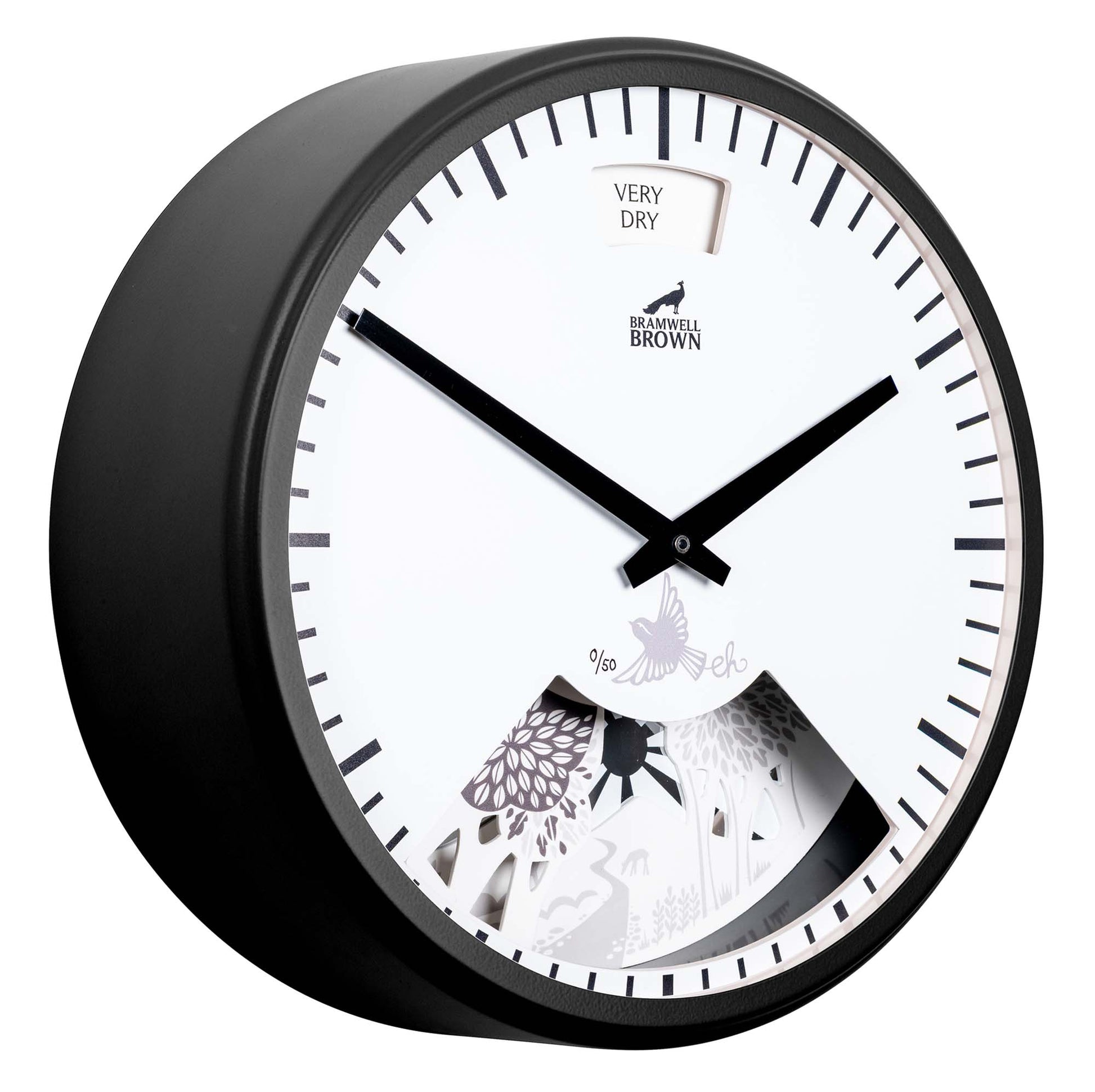 Papercut Forest Weather Clock by Emily Hogarth - Bramwell Brown Art Clocks