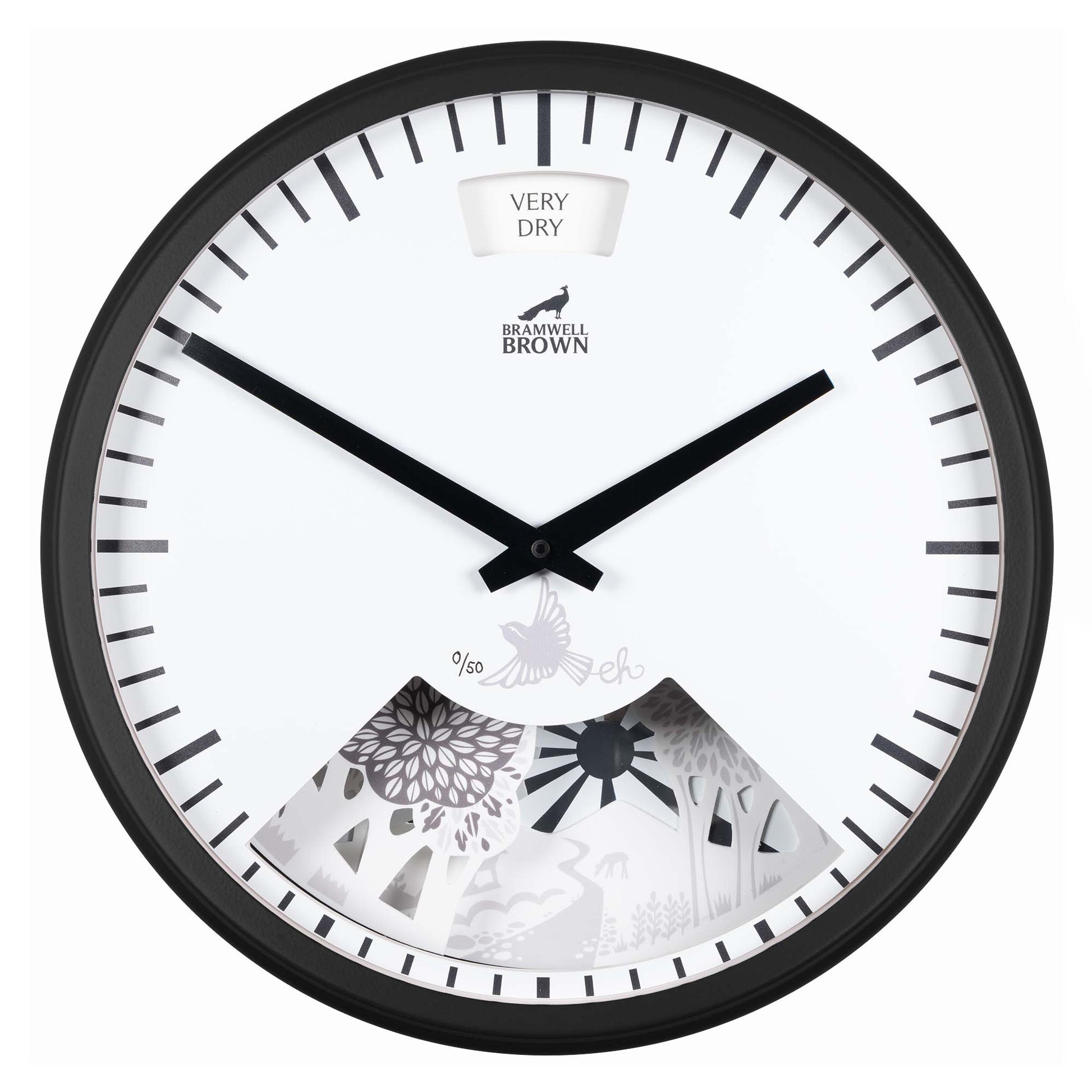 Papercut Forest Weather Clock by Emily Hogarth - Bramwell Brown Art Clocks