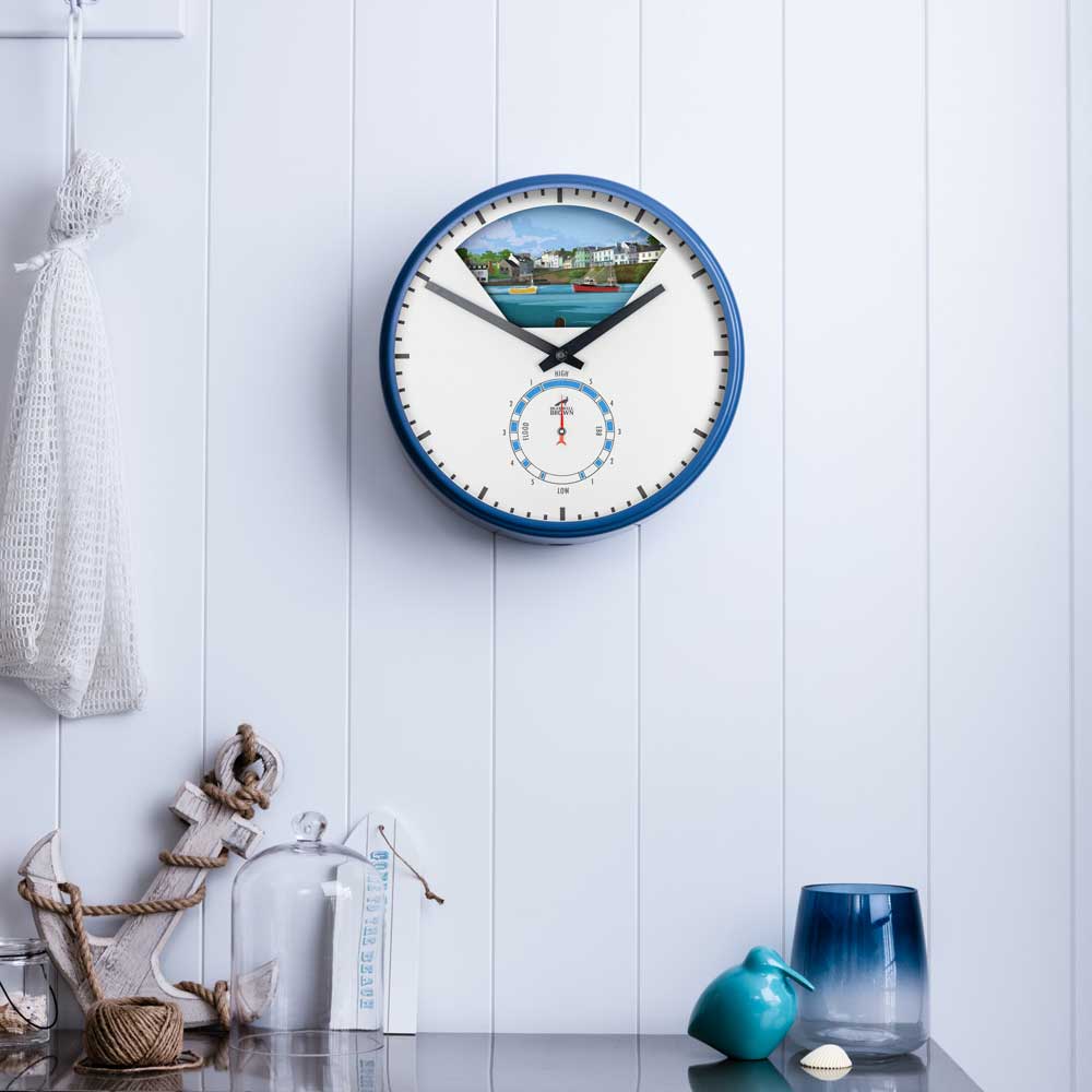 Roundstone Harbour - Limited Edition Tide Clock - Bramwell Brown Art Clocks