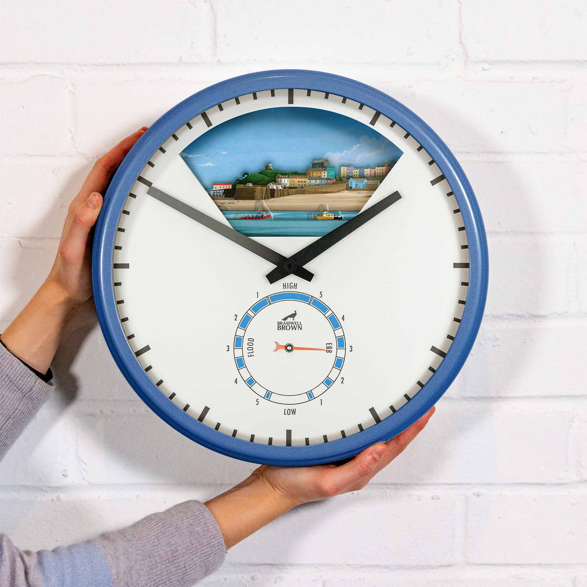 Tenby, Wales - Limited Edition Tide Clock - Bramwell Brown Art Clocks