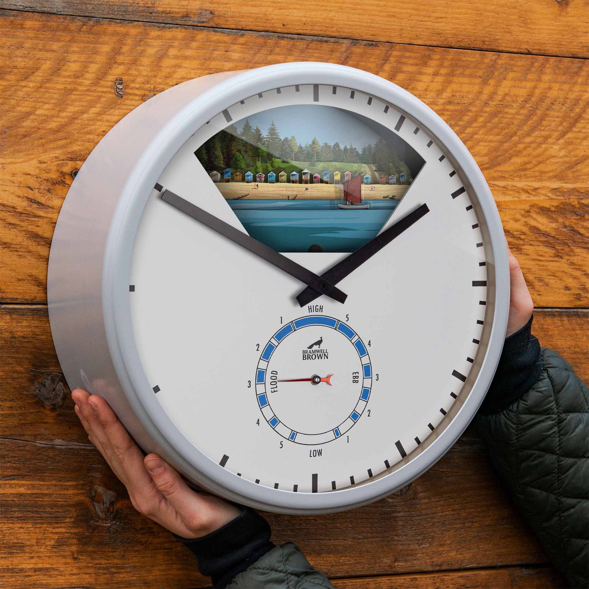 Wells-Next-the-Sea, Norfolk - Limited Edition Tide Clock - Bramwell Brown Art Clocks