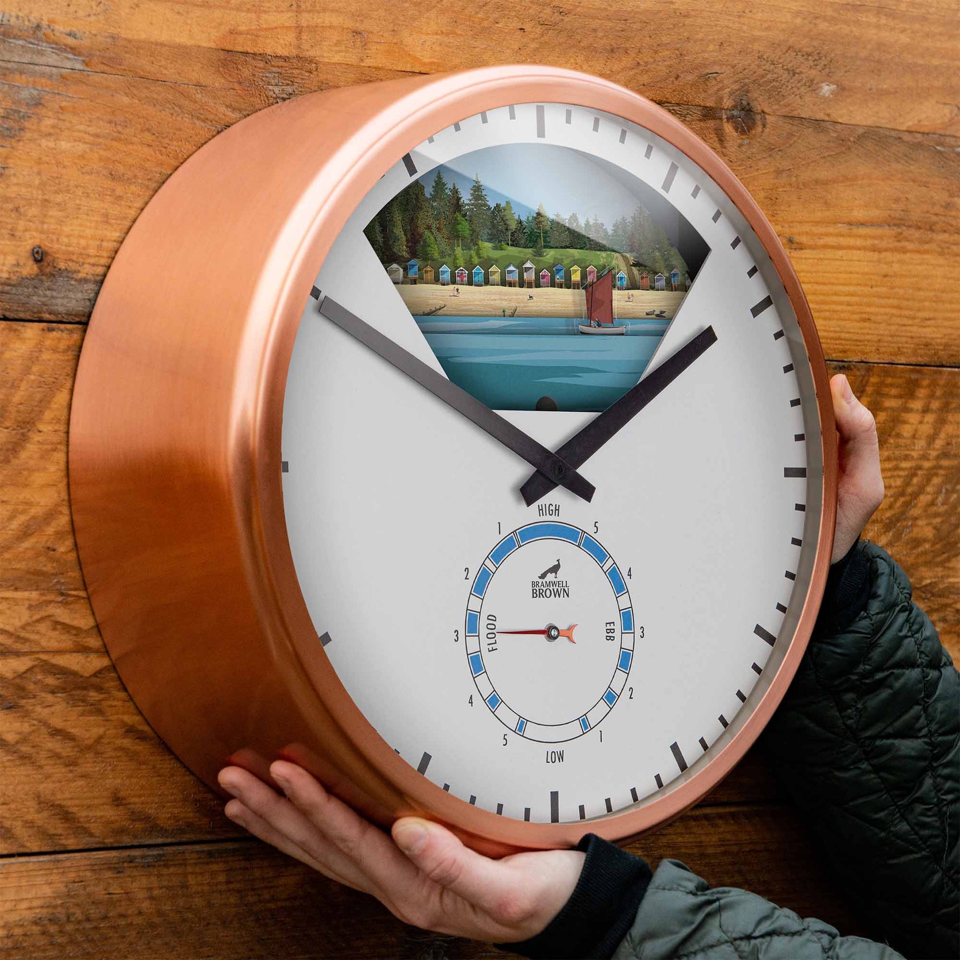 Wells-Next-the-Sea, Norfolk - Limited Edition Tide Clock - Bramwell Brown Art Clocks