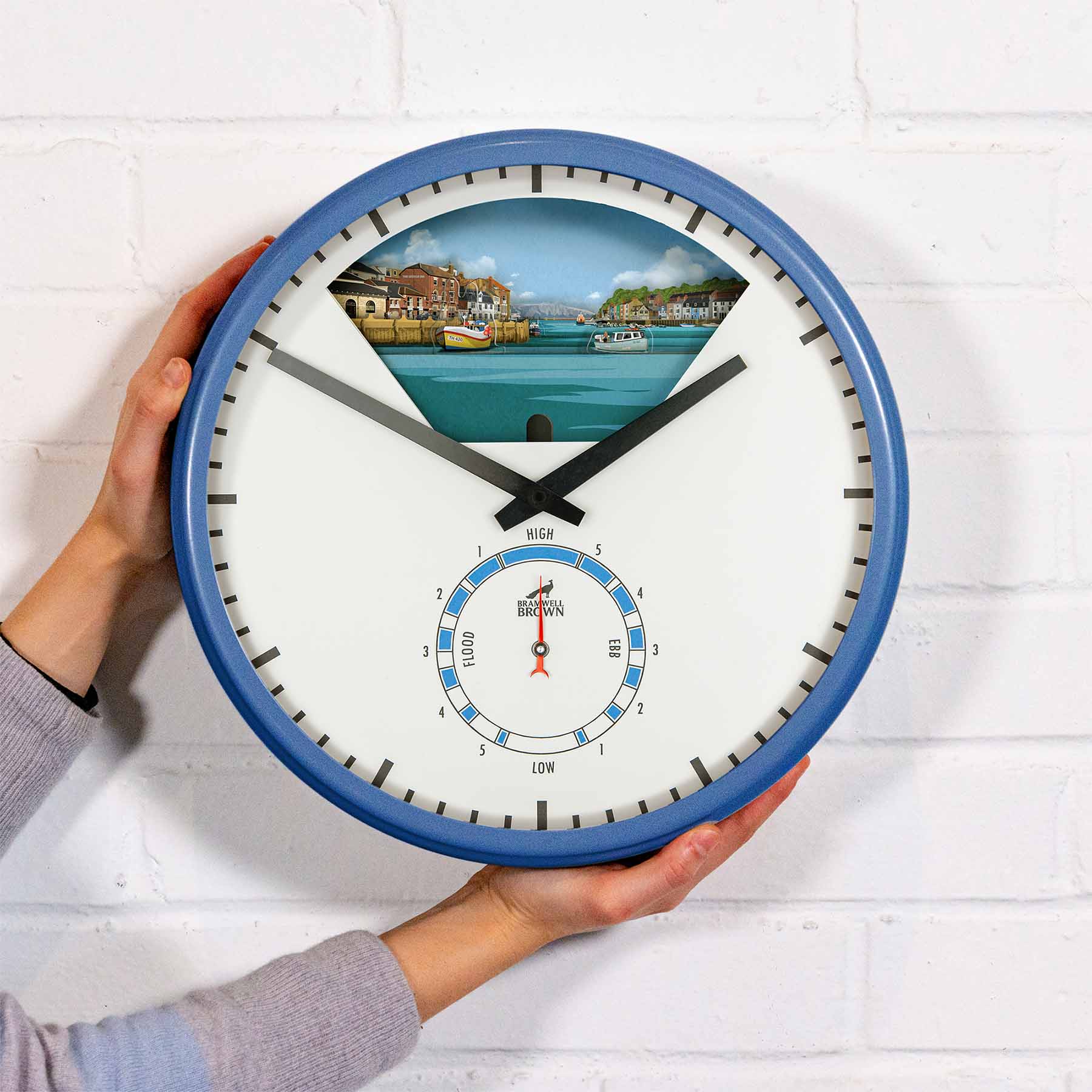 Weymouth, Dorset - Limited Edition Tide Clock - Bramwell Brown Art Clocks