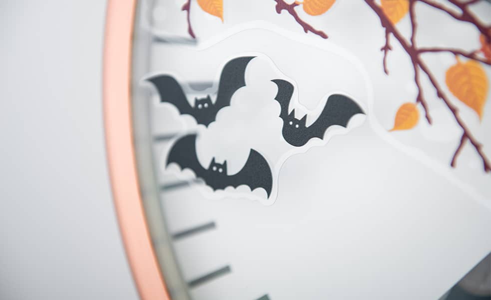 Autumn & Halloween Seasonal Clock Face - Bramwell Brown Art Clocks