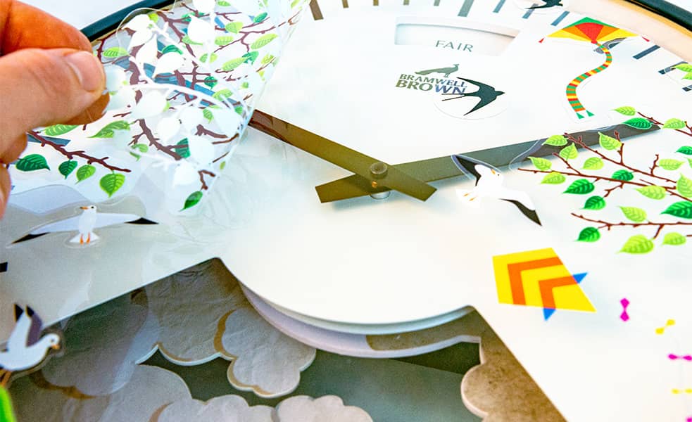 Summer Seasonal Clock Face - Bramwell Brown Art Clocks