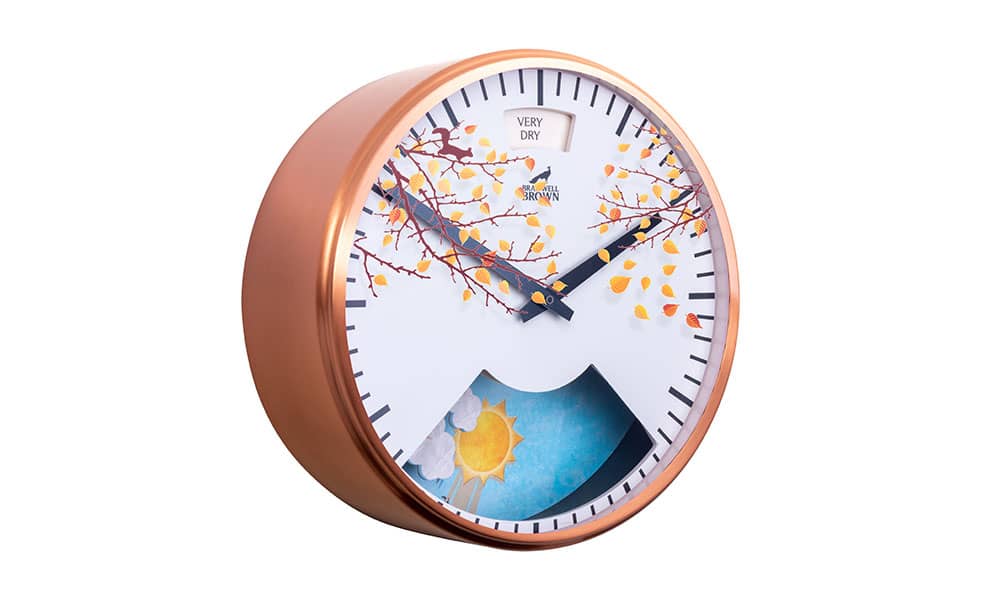 Autumn & Halloween Seasonal Clock Face - Bramwell Brown Art Clocks