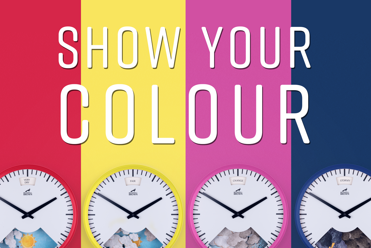 Bespoke Colour Weather Clock - Bramwell Brown Art Clocks