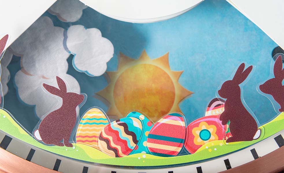 Spring & Easter Seasonal Clock Face - Bramwell Brown Art Clocks